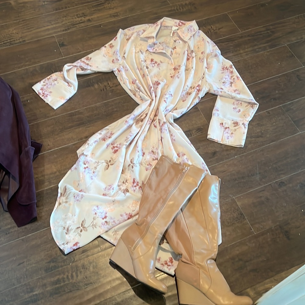 H&M Long Floral Shirt Dress